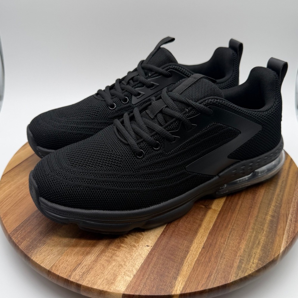 Jerko QX01M Men's 8 Black Knit Air Cushion Athletic Running Sneakers